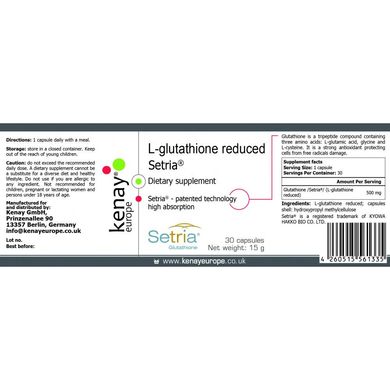 Глутатион Setria™ (L-глутатион восстановленный) 500 мг, 30 капсул