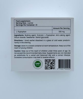 L-Tryptophane 500mg